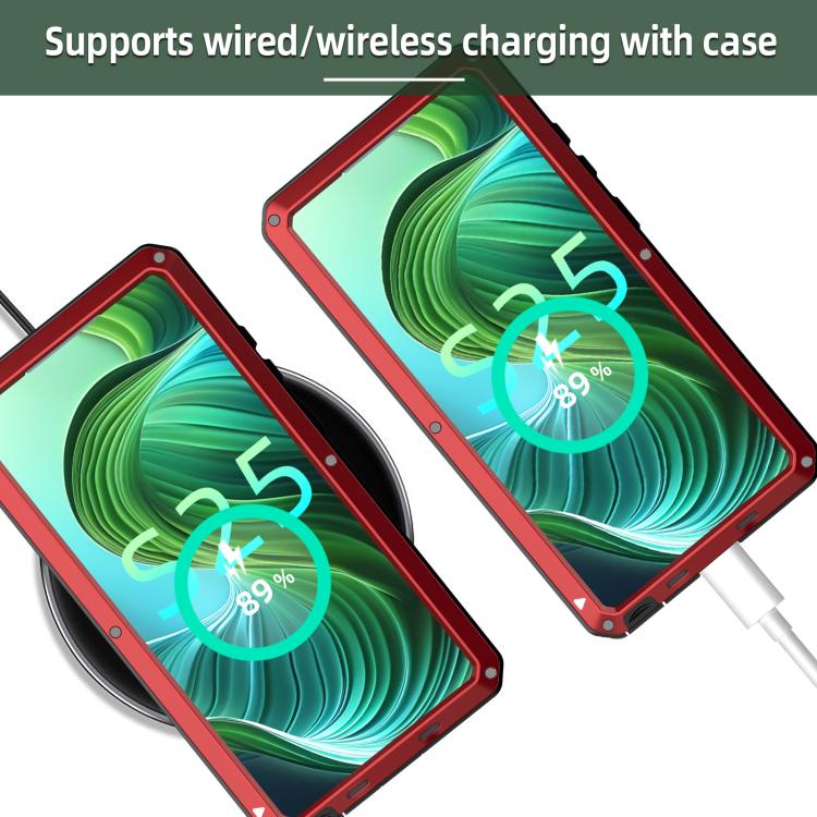 For Samsung Galaxy S25 Ultra 5G Shockproof Life Waterproof Silicone + Zinc Alloy Phone Case