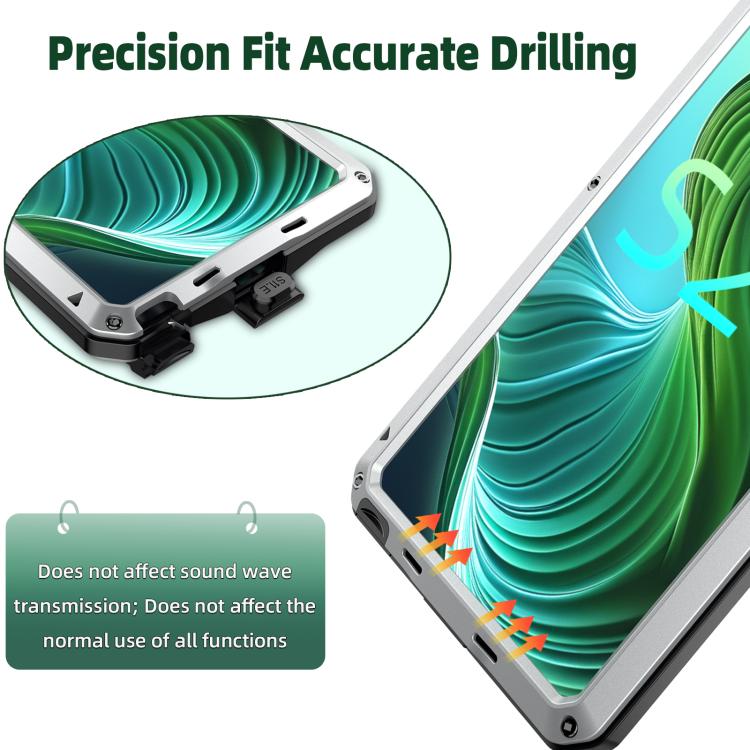 For Samsung Galaxy S25 Ultra 5G Shockproof Life Waterproof Silicone + Zinc Alloy Phone Case