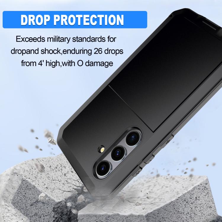For Samsung Galaxy S25+ 5G Shockproof Life Waterproof Silicone + Zinc Alloy Phone Case