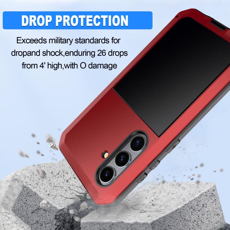 For Samsung Galaxy S25+ 5G Shockproof Life Waterproof Silicone + Zinc Alloy Phone Case