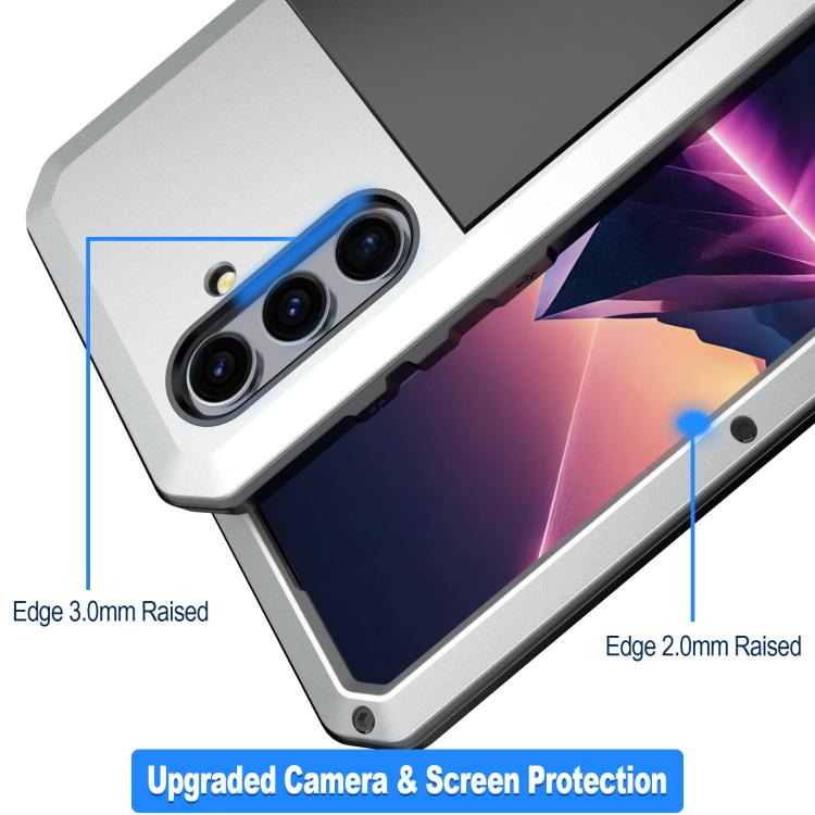 For Samsung Galaxy S25+ 5G Shockproof Life Waterproof Silicone + Zinc Alloy Phone Case