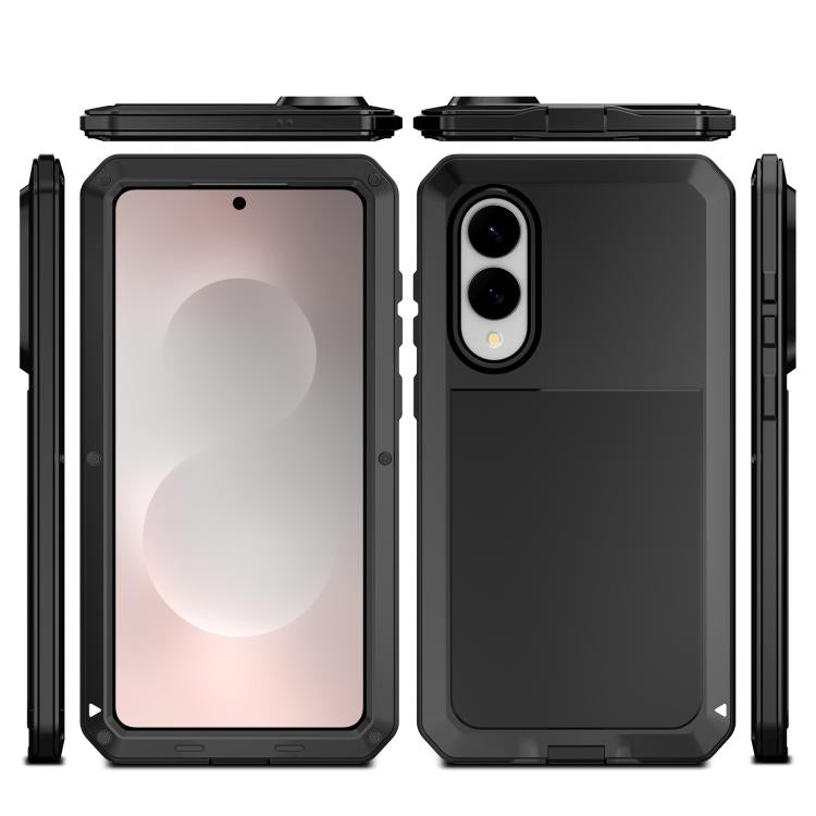 For Samsung Galaxy S25 Edge 5G Shockproof Life Waterproof Silicone + Zinc Alloy Phone Case