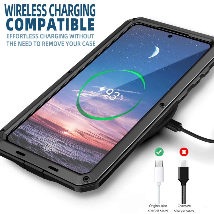 For Samsung Galaxy S25 Edge 5G Shockproof Life Waterproof Silicone + Zinc Alloy Phone Case