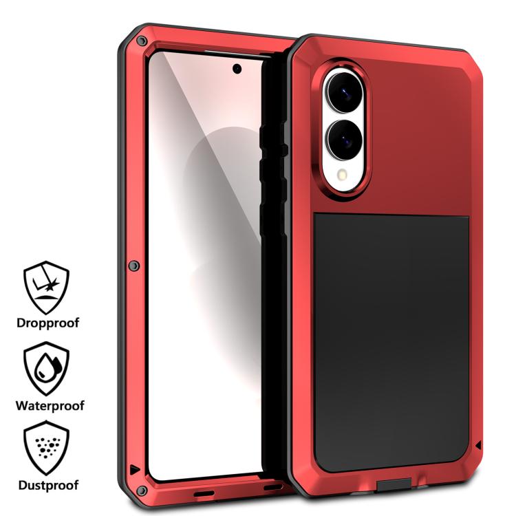 For Samsung Galaxy S25 Edge 5G Shockproof Life Waterproof Silicone + Zinc Alloy Phone Case