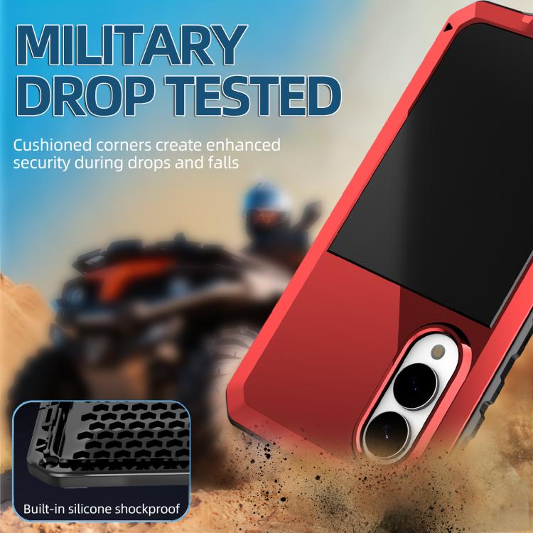 For Samsung Galaxy S25 Edge 5G Shockproof Life Waterproof Silicone + Zinc Alloy Phone Case