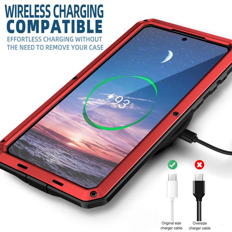 For Samsung Galaxy S25 Edge 5G Shockproof Life Waterproof Silicone + Zinc Alloy Phone Case
