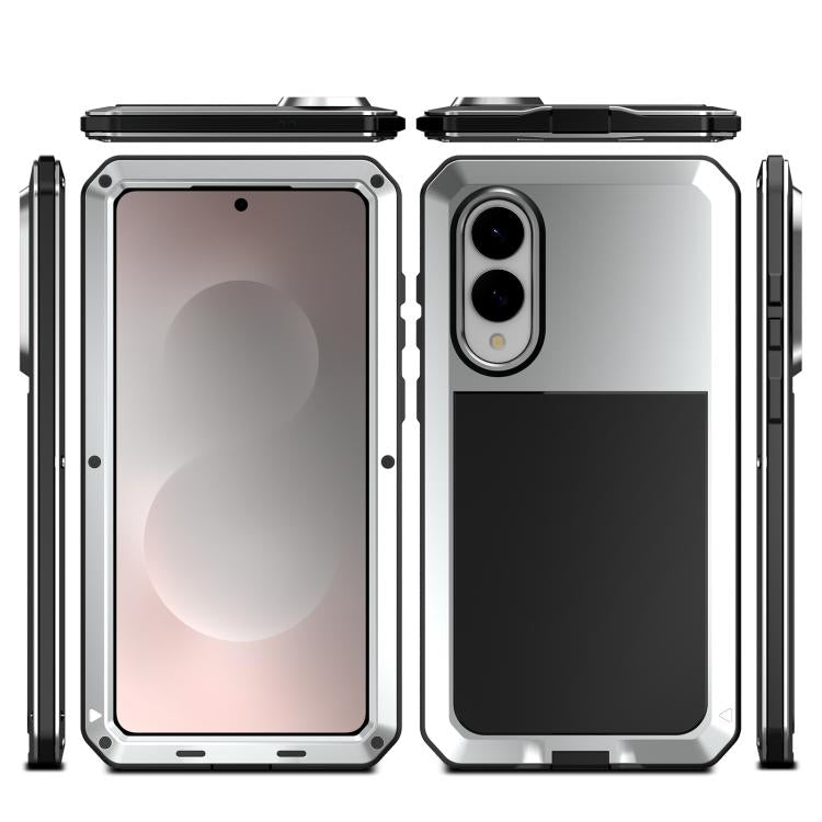 For Samsung Galaxy S25 Edge 5G Shockproof Life Waterproof Silicone + Zinc Alloy Phone Case