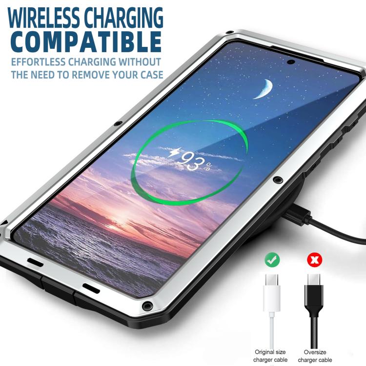 For Samsung Galaxy S25 Edge 5G Shockproof Life Waterproof Silicone + Zinc Alloy Phone Case