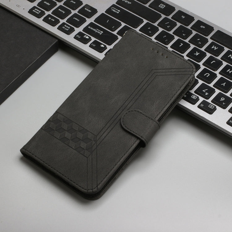 For Tecno Spark 30 4G Cubic Skin Feel Flip Leather Phone Case