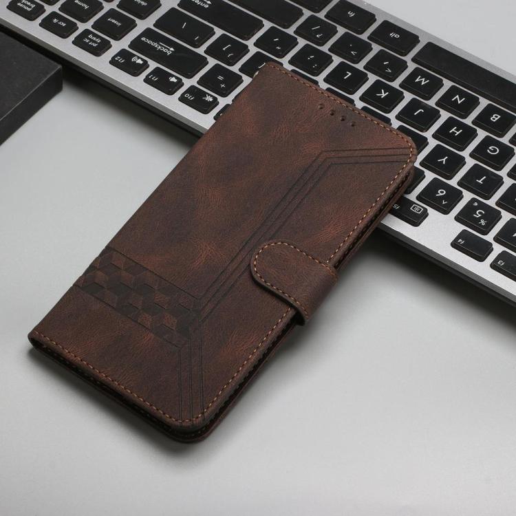 For Tecno Camon 50 Pro 4G Cubic Skin Feel Flip Leather Phone Case