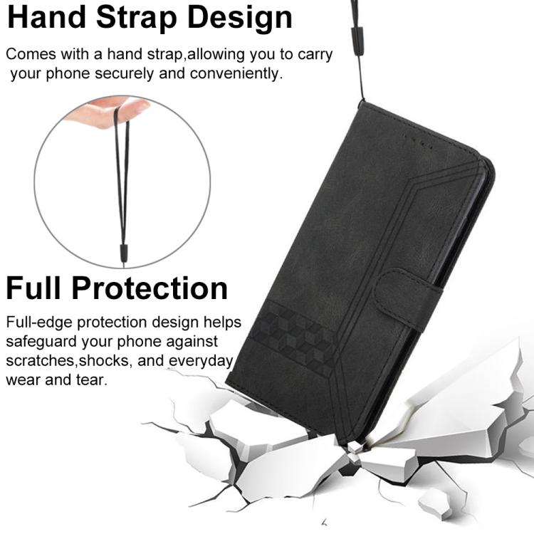 For Infinix Smart 20 4G Cubic Skin Feel Flip Leather Phone Case