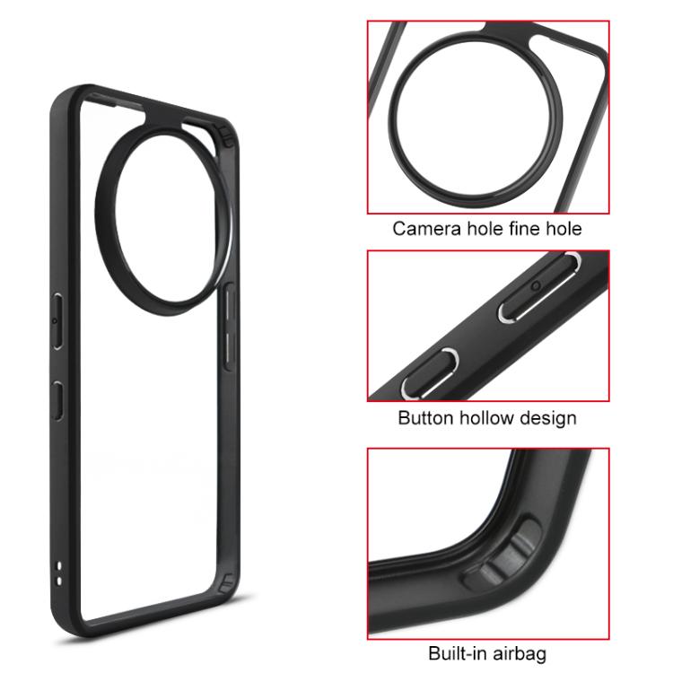 For Nothing Phone 3a Pro Frosted TPU + Transparent PC Phone Case - Transparent