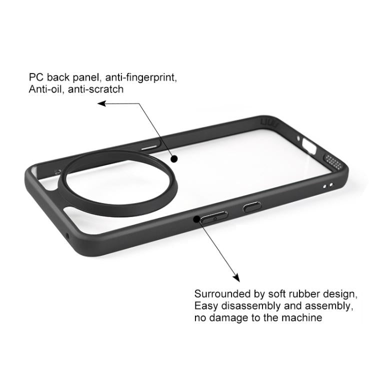 For Nothing Phone 3a Pro Frosted TPU + Transparent PC Phone Case - Transparent