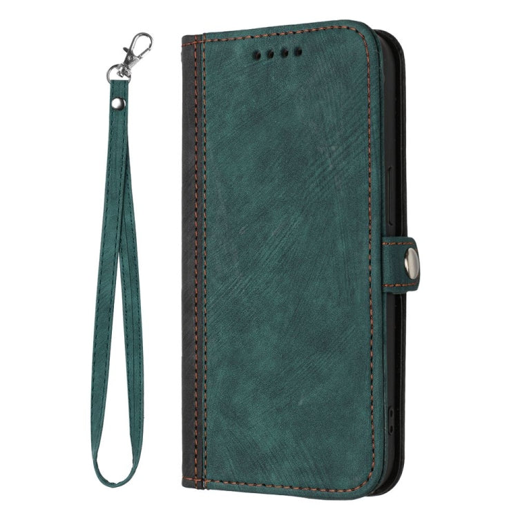 For Tecno Pova 6 Pro Side Buckle Double Fold Hand Strap Leather Phone Case