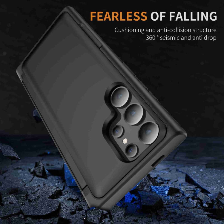 For Samsung Galaxy S21 Ultra 5G 3 in 1 Flip Holder Phone Case