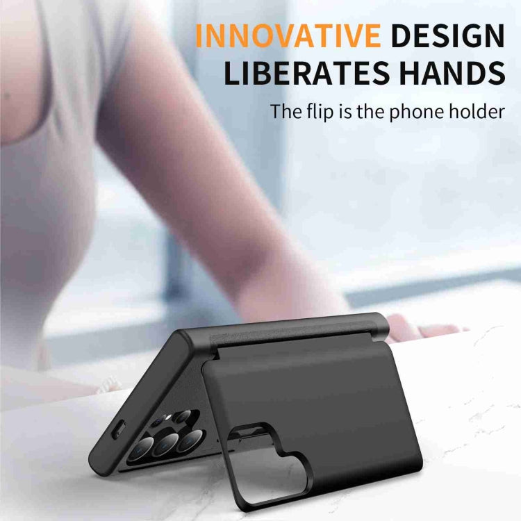For Samsung Galaxy S21 Ultra 5G 3 in 1 Flip Holder Phone Case