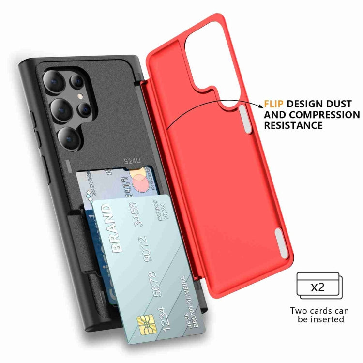 For Samsung Galaxy S21 Ultra 5G 3 in 1 Flip Holder Phone Case