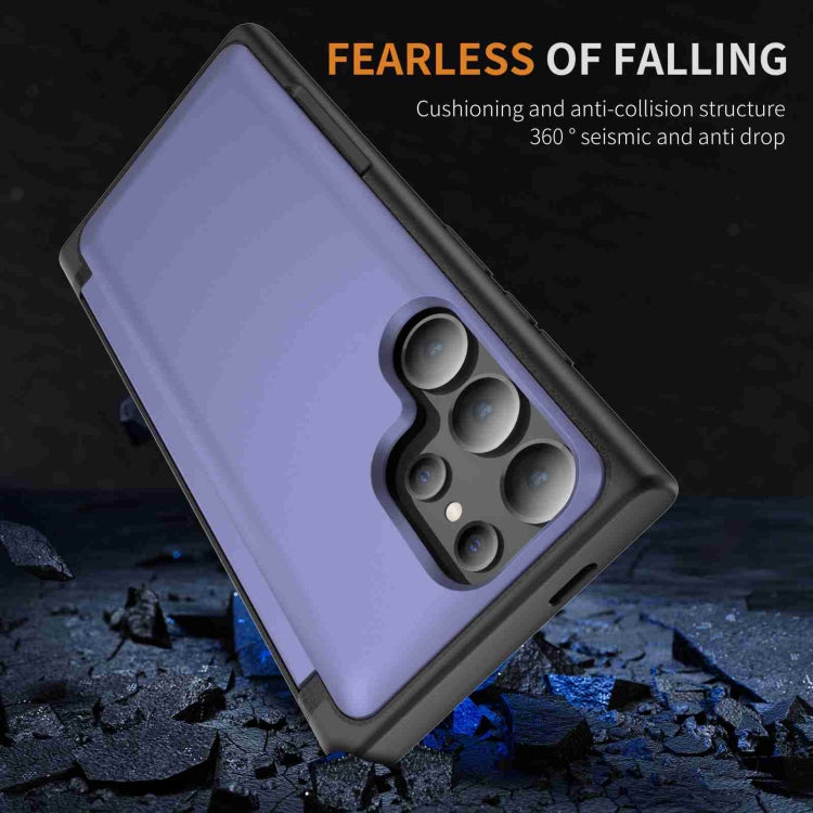 For Samsung Galaxy S21 Ultra 5G 3 in 1 Flip Holder Phone Case