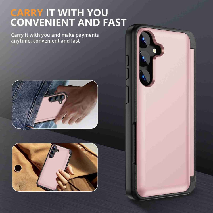 For Samsung Galaxy S22 5G 3 in 1 Flip Holder Phone Case