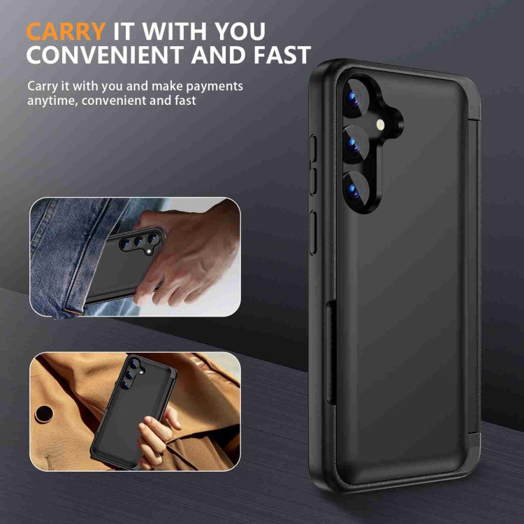 For Samsung Galaxy S22 5G 3 in 1 Flip Holder Phone Case