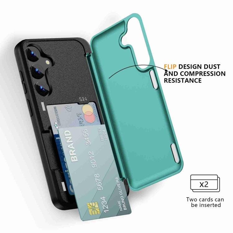 For Samsung Galaxy S22 5G 3 in 1 Flip Holder Phone Case