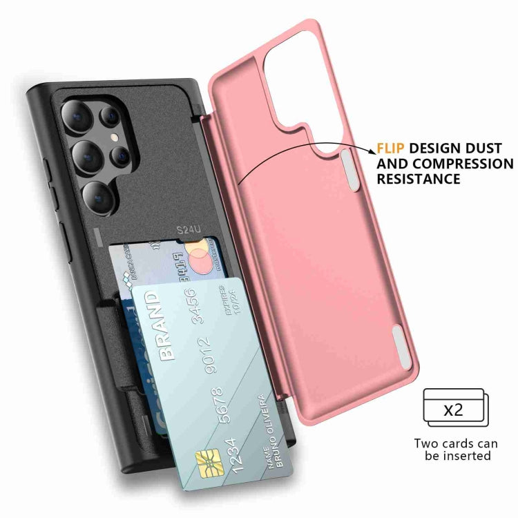 For Samsung Galaxy S22 Ultra 5G 3 in 1 Flip Holder Phone Case
