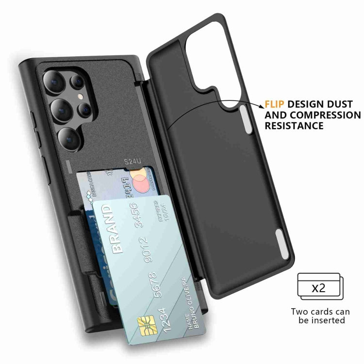 For Samsung Galaxy S22 Ultra 5G 3 in 1 Flip Holder Phone Case