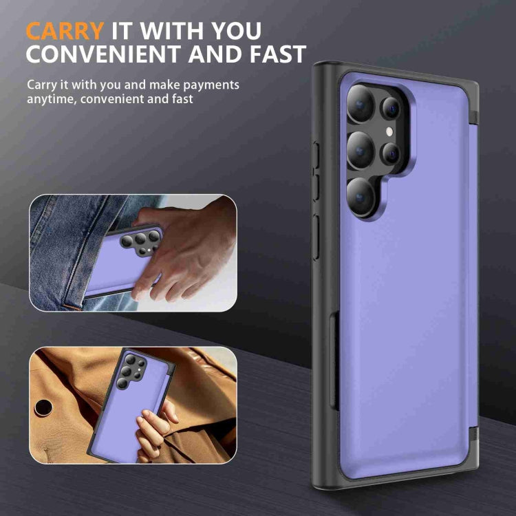 For Samsung Galaxy S22 Ultra 5G 3 in 1 Flip Holder Phone Case