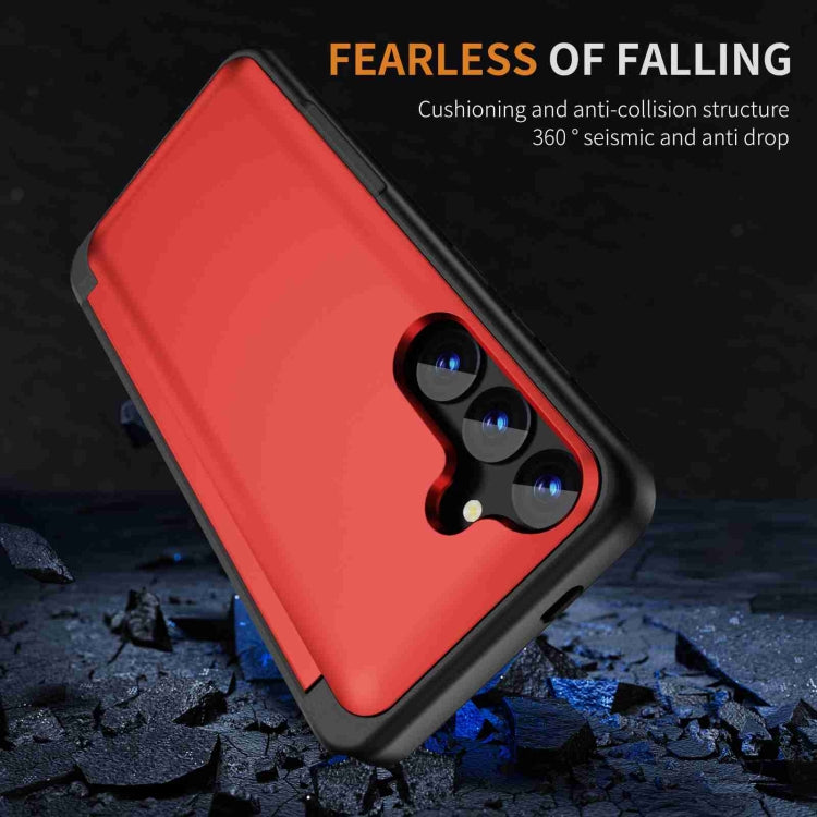 For Samsung Galaxy S23 FE 5G 3 in 1 Flip Holder Phone Case
