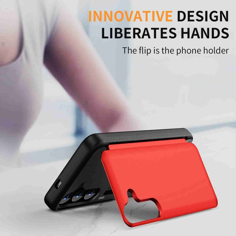 For Samsung Galaxy S23 FE 5G 3 in 1 Flip Holder Phone Case