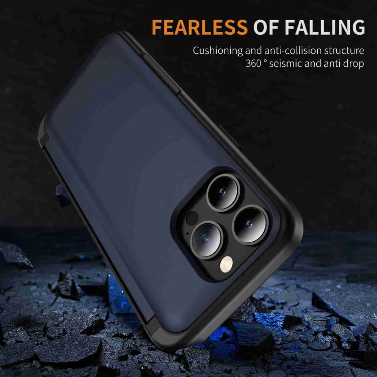 For iPhone 13 Pro 3 in 1 Flip Holder Phone Case