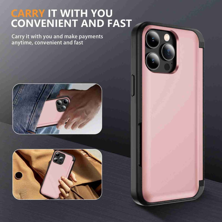For iPhone 13 Pro 3 in 1 Flip Holder Phone Case