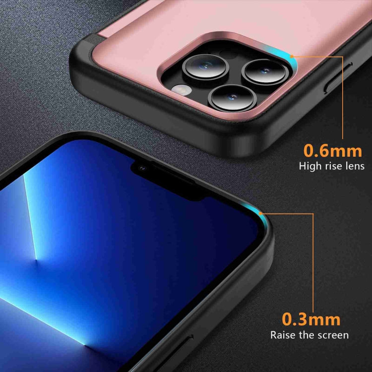 For iPhone 13 Pro 3 in 1 Flip Holder Phone Case