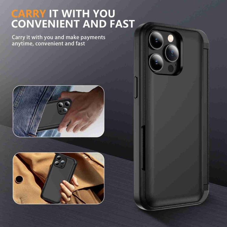 For iPhone 13 Pro 3 in 1 Flip Holder Phone Case