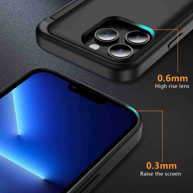 For iPhone 13 Pro 3 in 1 Flip Holder Phone Case