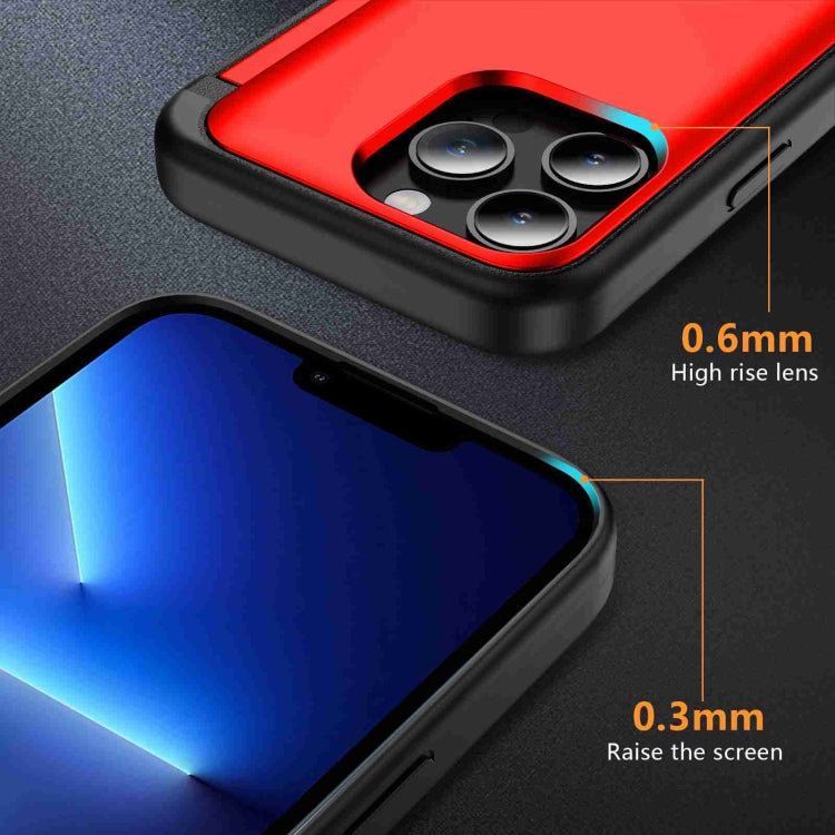 For iPhone 13 Pro 3 in 1 Flip Holder Phone Case