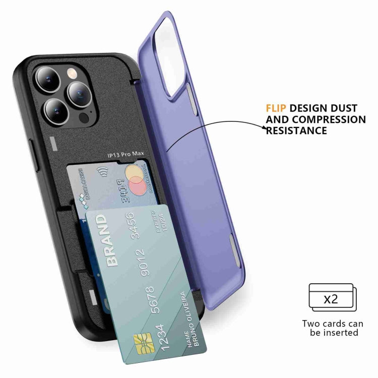 For iPhone 13 Pro 3 in 1 Flip Holder Phone Case