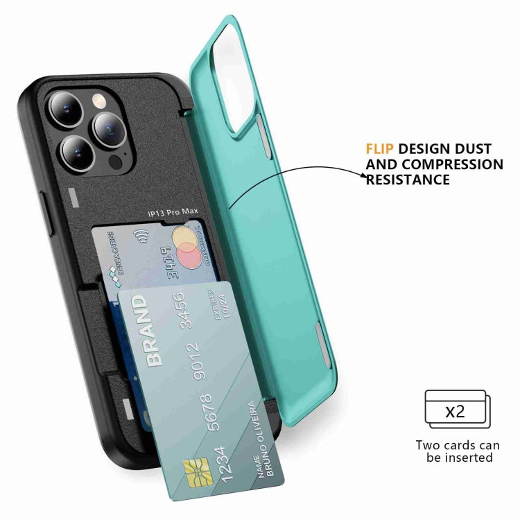 For iPhone 13 Pro 3 in 1 Flip Holder Phone Case