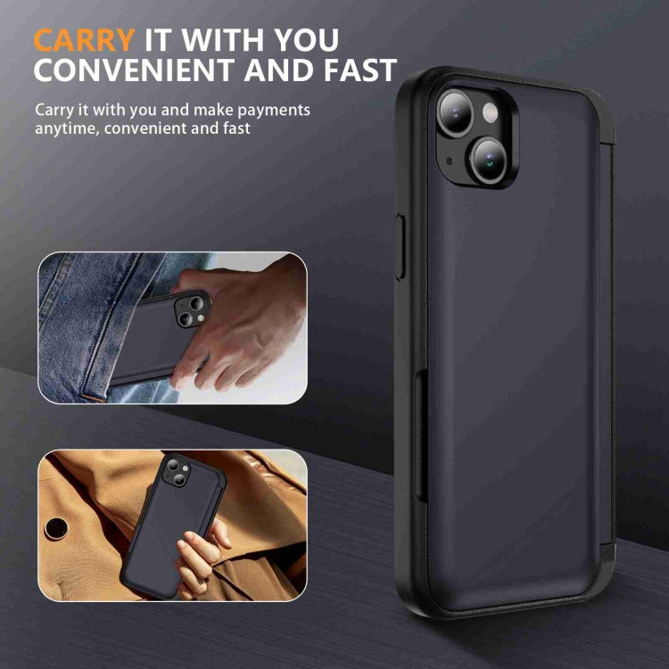 For iPhone 14 Plus 3 in 1 Flip Holder Phone Case