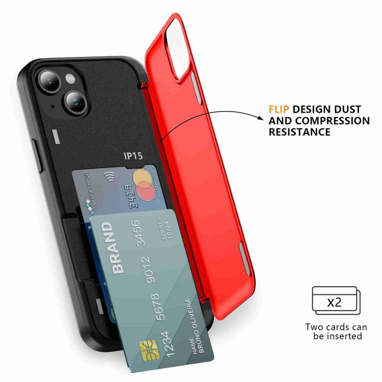 For iPhone 14 Plus 3 in 1 Flip Holder Phone Case