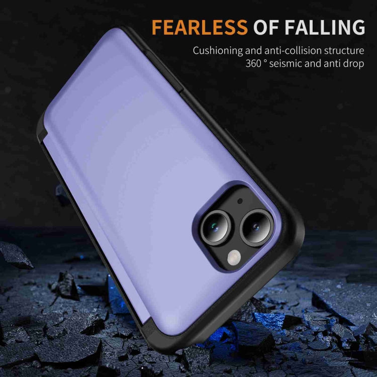 For iPhone 14 Plus 3 in 1 Flip Holder Phone Case
