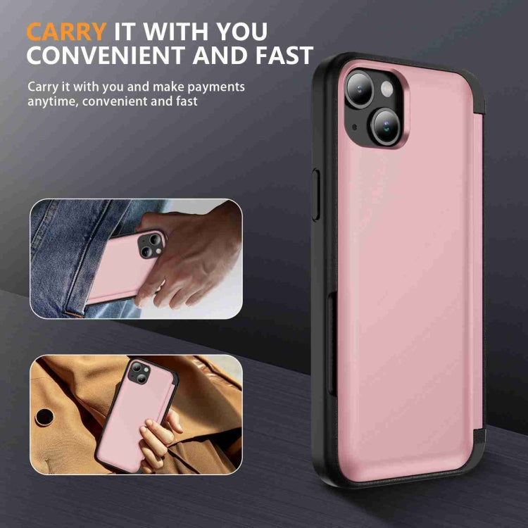For iPhone 15 Plus 3 in 1 Flip Holder Phone Case
