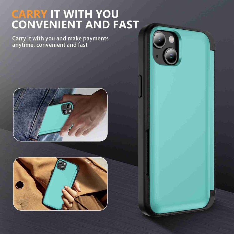 For iPhone 15 Plus 3 in 1 Flip Holder Phone Case