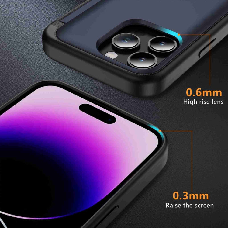 For iPhone 15 Pro 3 in 1 Flip Holder Phone Case