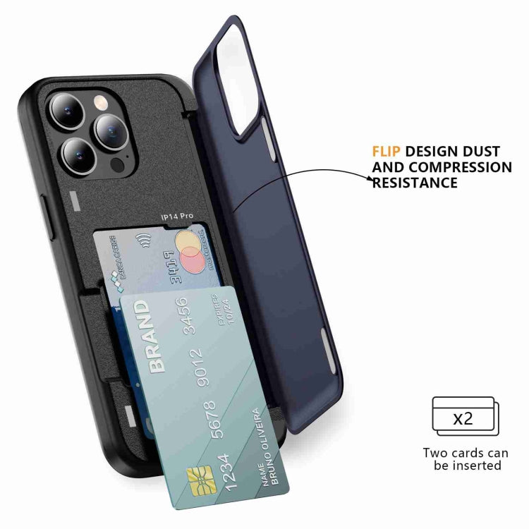 For iPhone 15 Pro 3 in 1 Flip Holder Phone Case