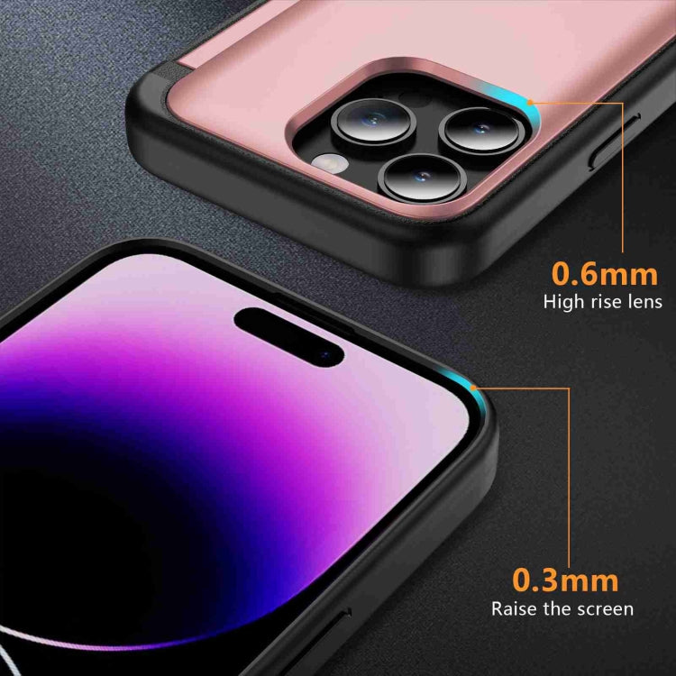 For iPhone 15 Pro 3 in 1 Flip Holder Phone Case