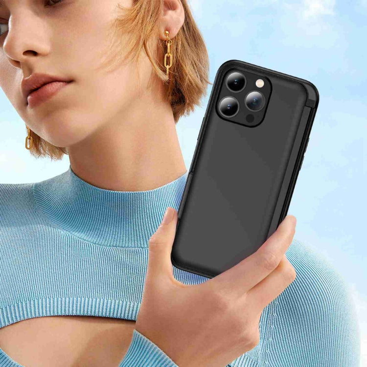 For iPhone 15 Pro 3 in 1 Flip Holder Phone Case