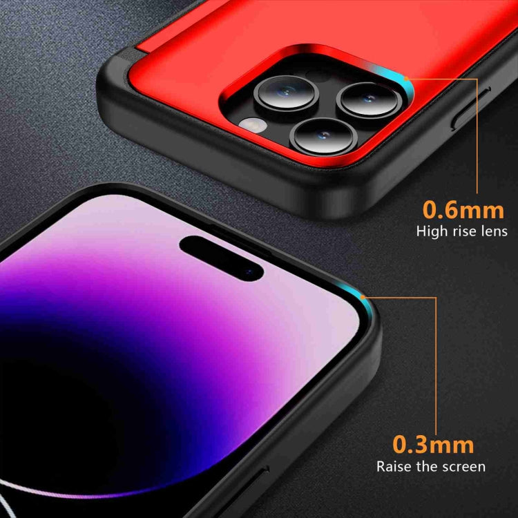 For iPhone 15 Pro 3 in 1 Flip Holder Phone Case