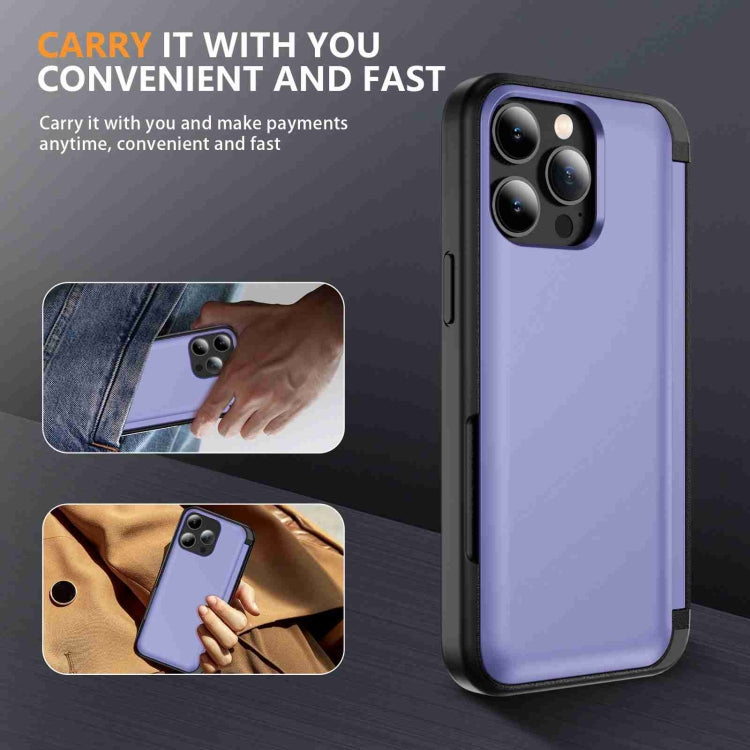 For iPhone 15 Pro 3 in 1 Flip Holder Phone Case