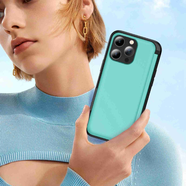 For iPhone 15 Pro 3 in 1 Flip Holder Phone Case